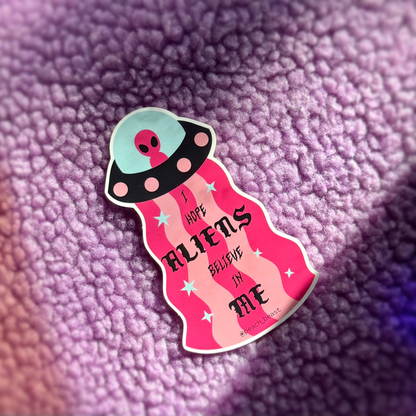 Aliens UFO Sticker