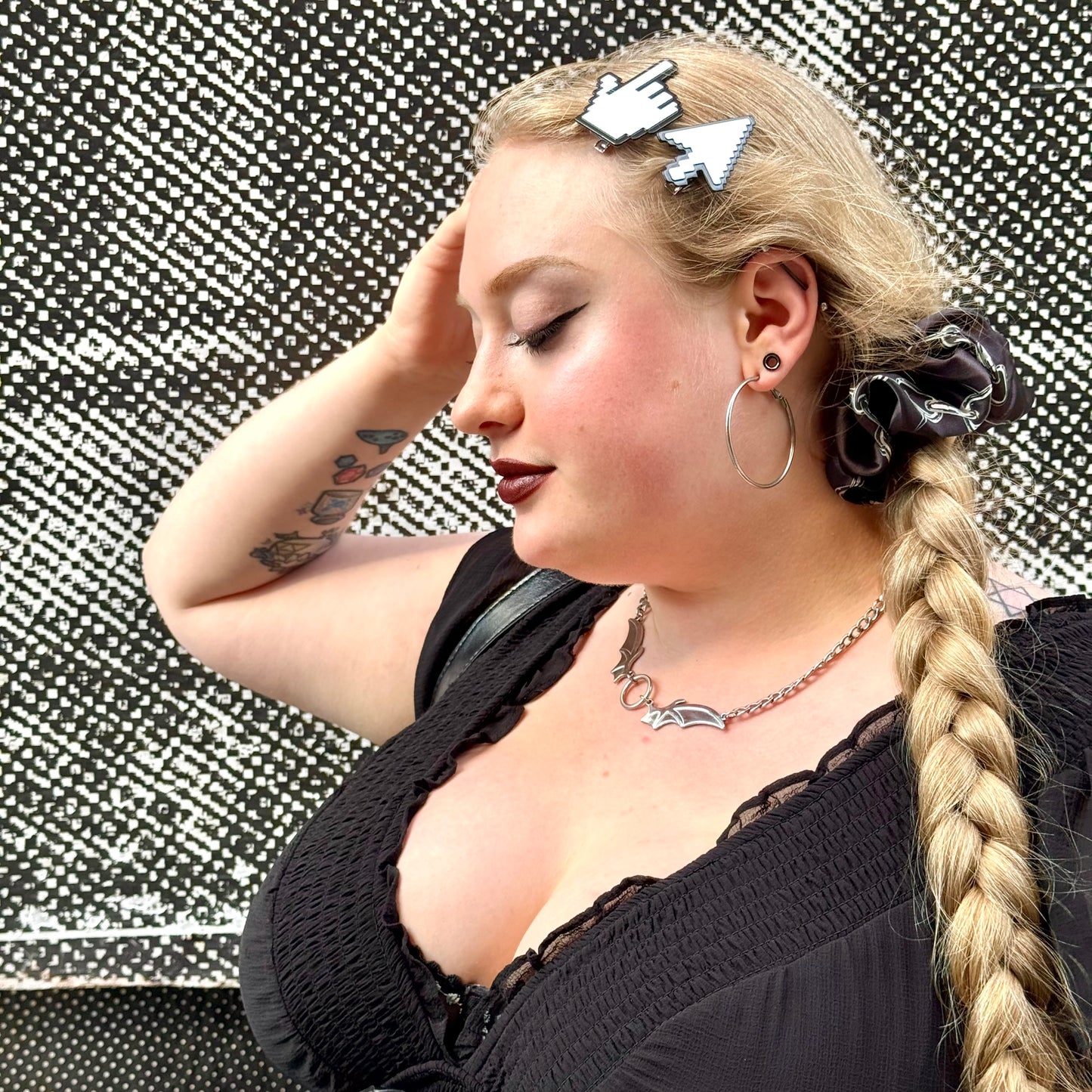 Chain Silk Hair Scrunchie