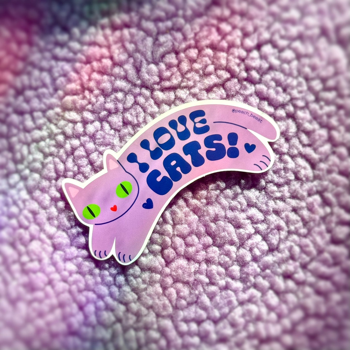 I Love Cats Sticker