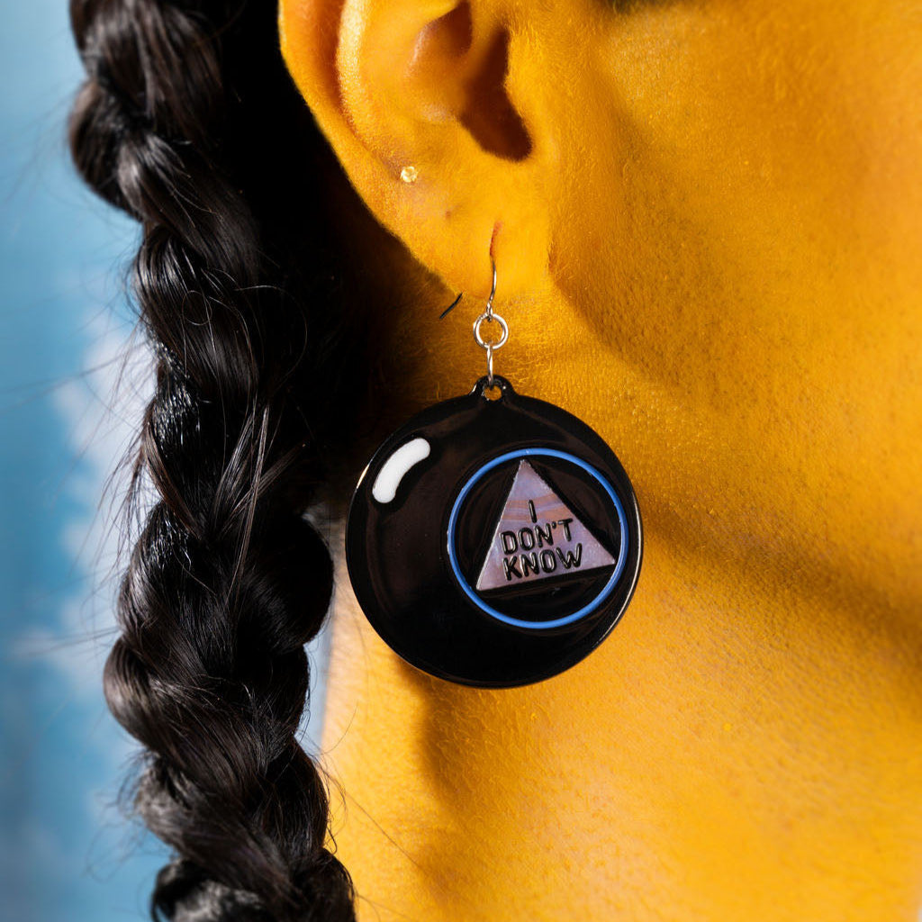 Magic 8 Ball Earrings