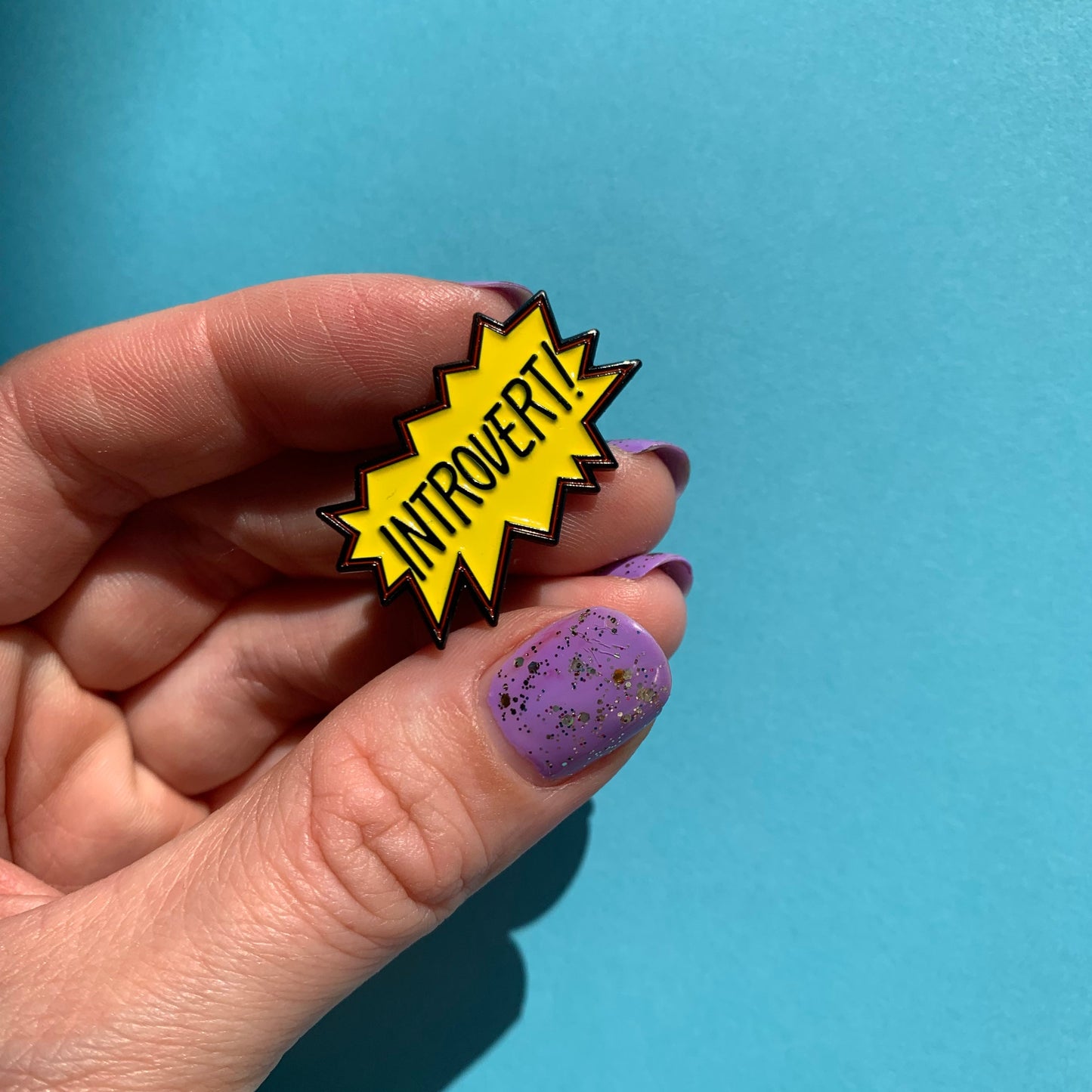 Introvert Enamel Pin