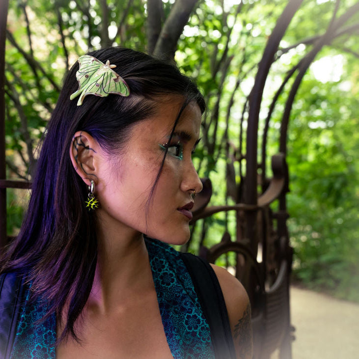 Luna Moth Hair Clip