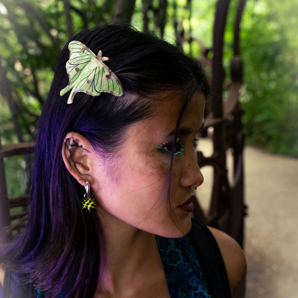 Luna Moth Hair Clip