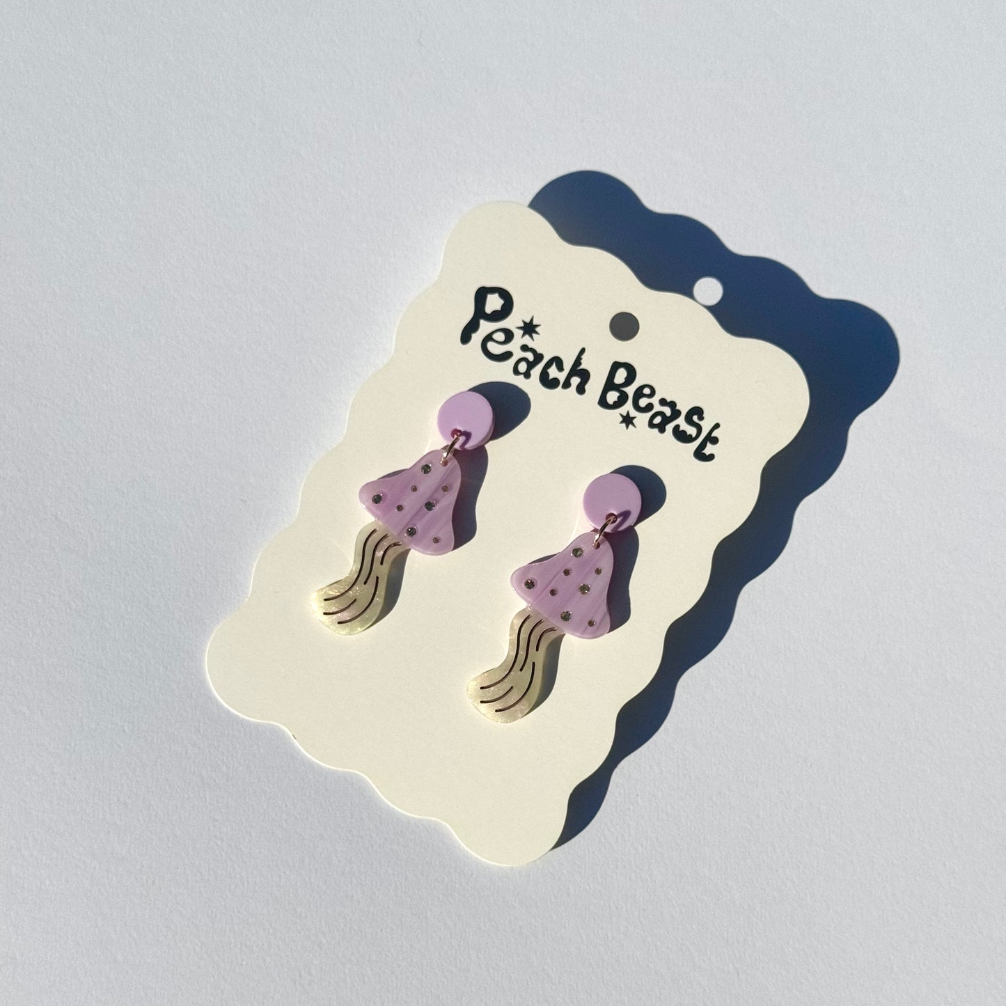 S-Purple Mushroom Earrings