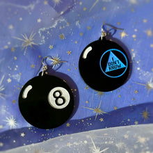 Load image into Gallery viewer, magic 8 ball earrings