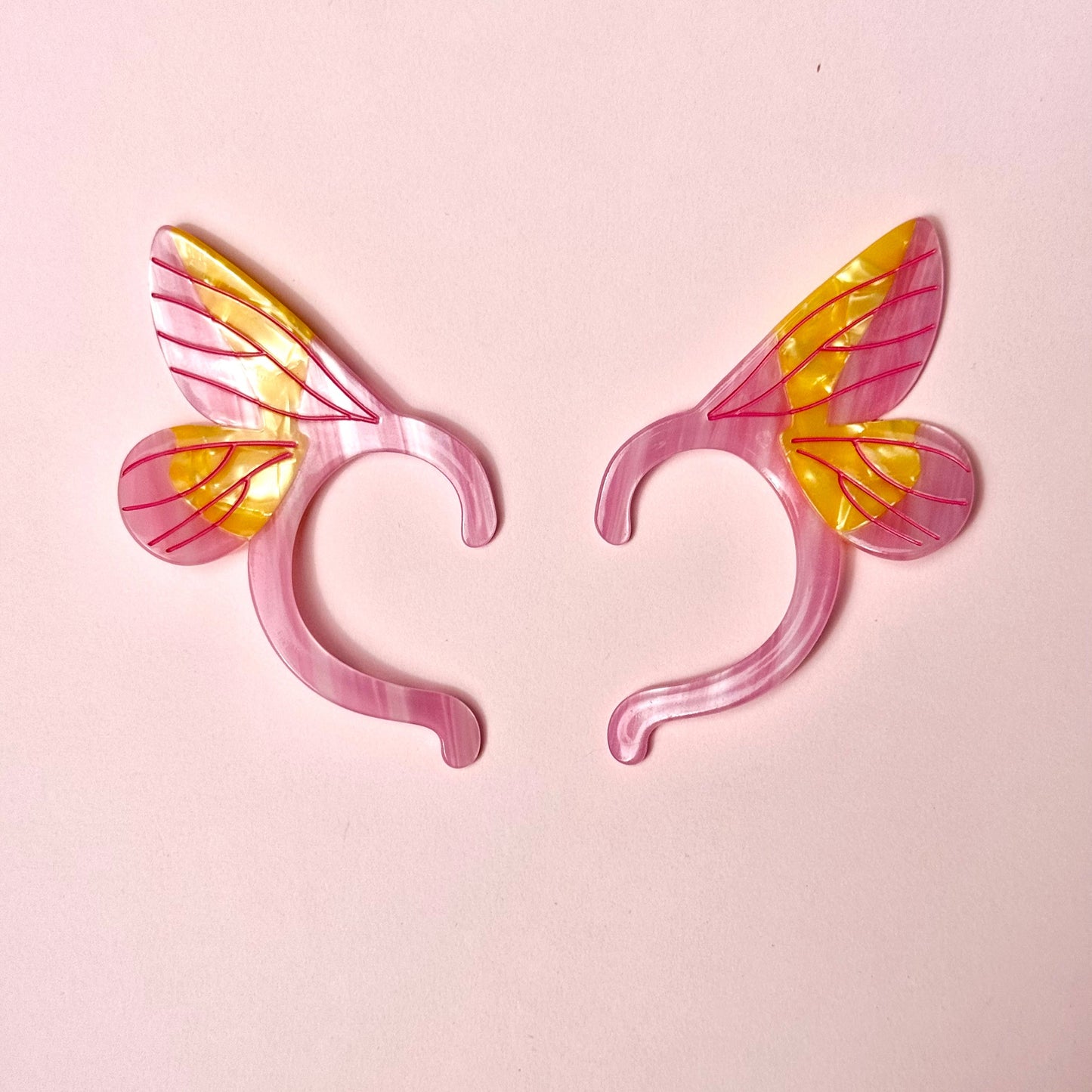 Rosy Maple Moth Ear Cuffs