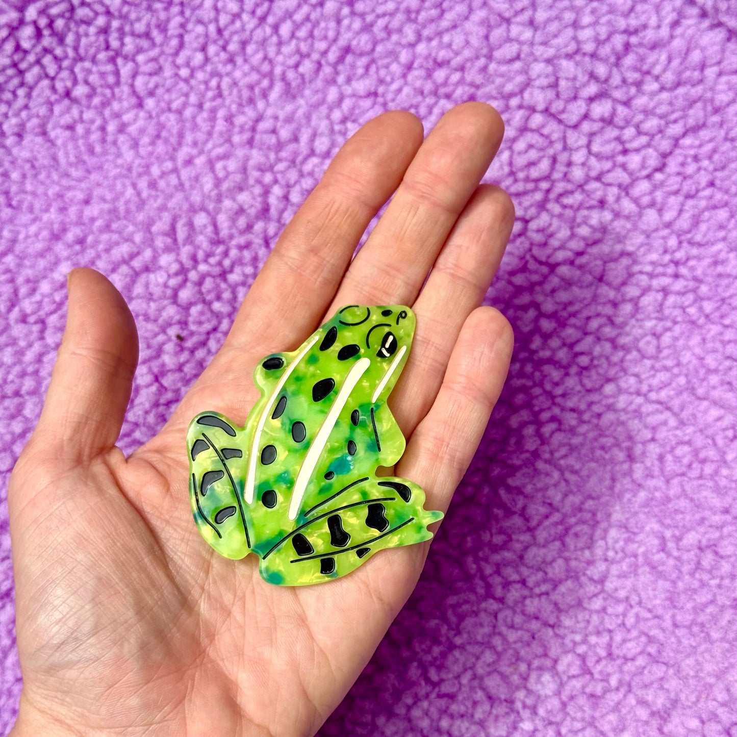 Leopard Frog Hair Clip