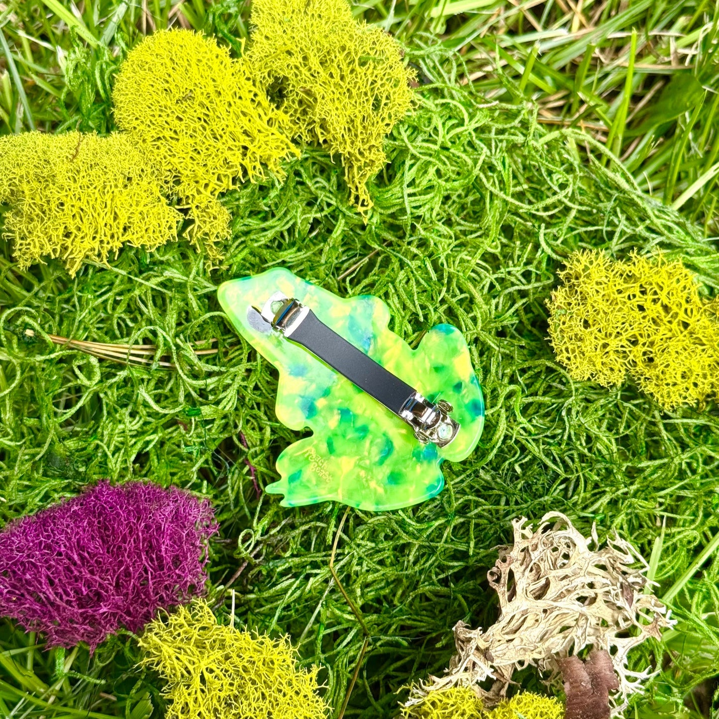 Leopard Frog Hair Clip