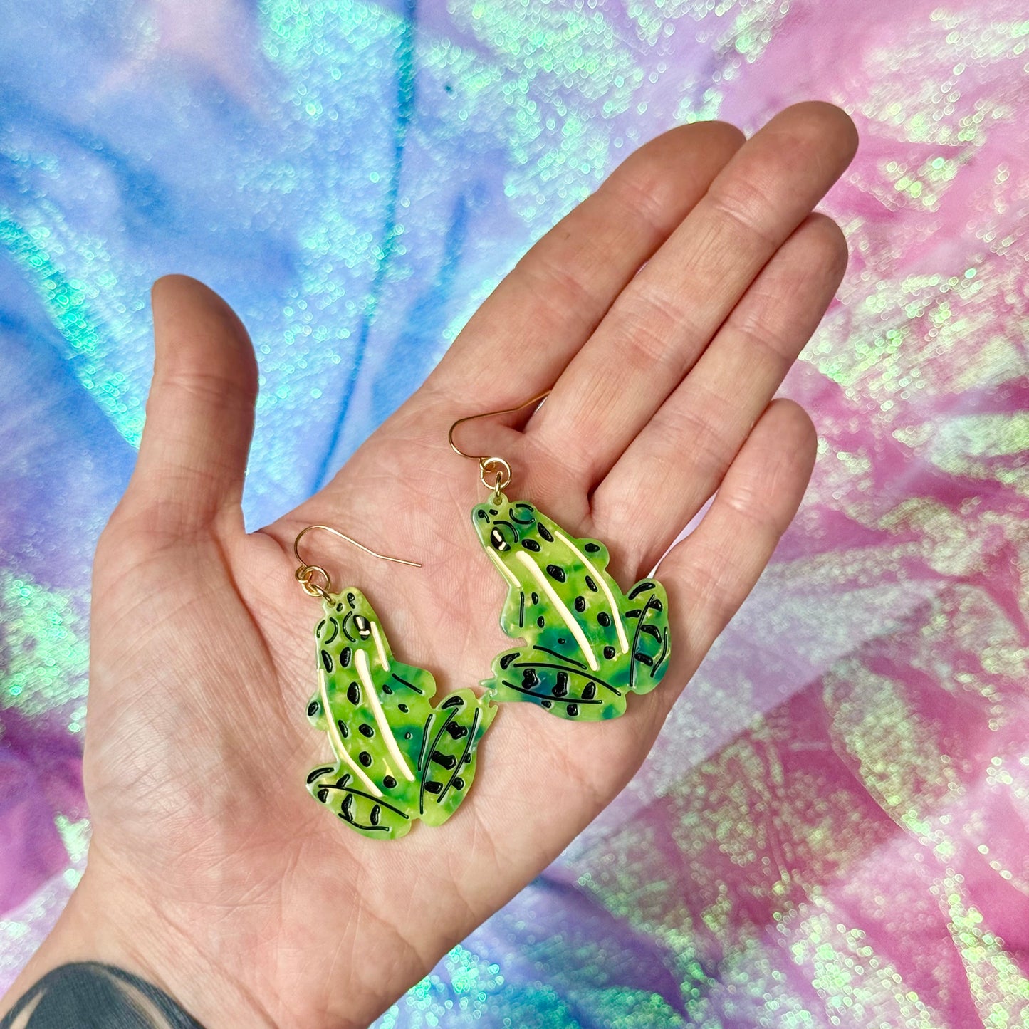 Leopard Frog Earrings