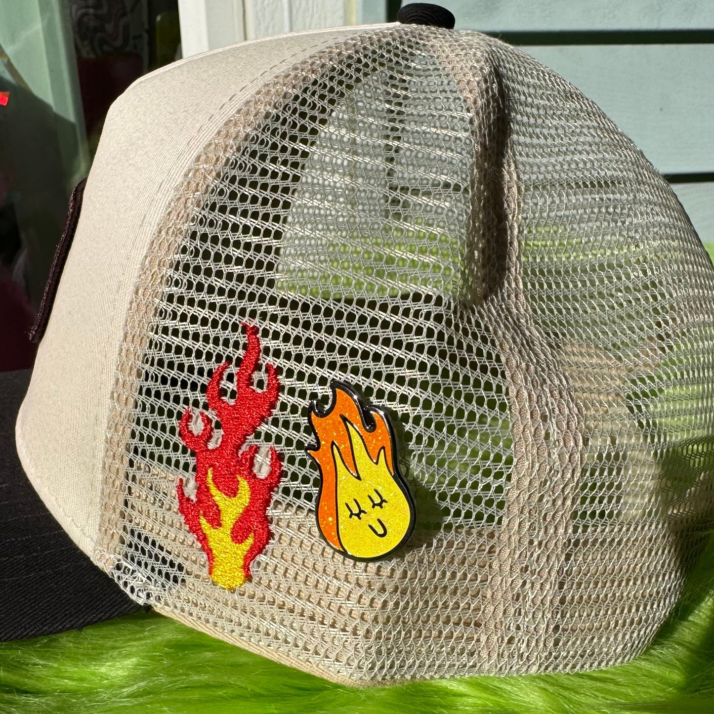 Happy Flame Enamel Pin