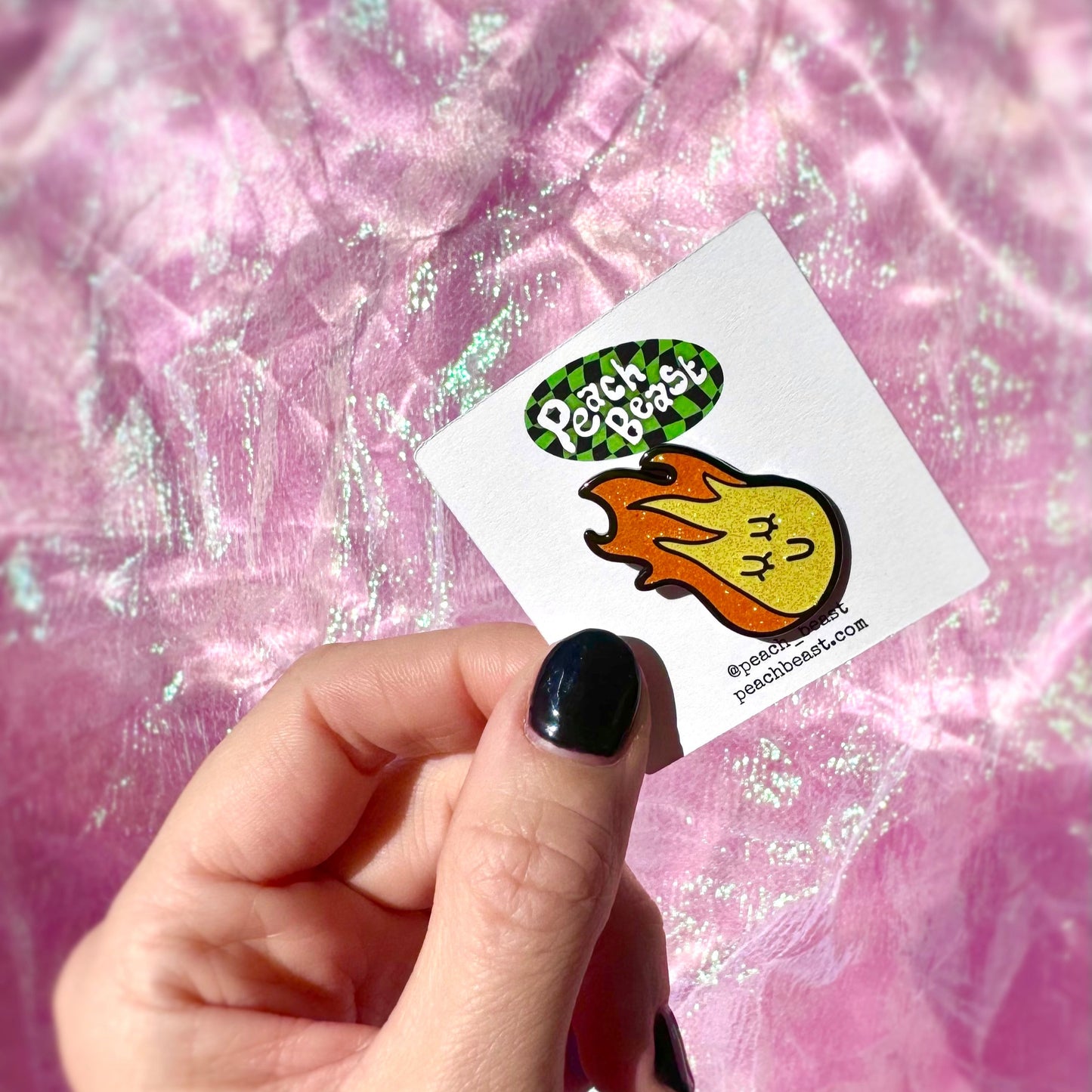 Happy Flame Enamel Pin