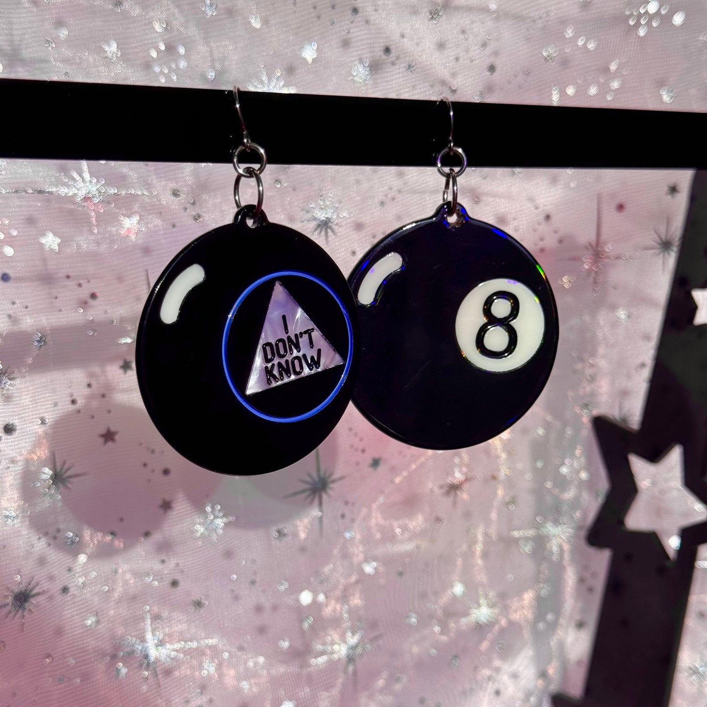 Magic 8 Ball Earrings