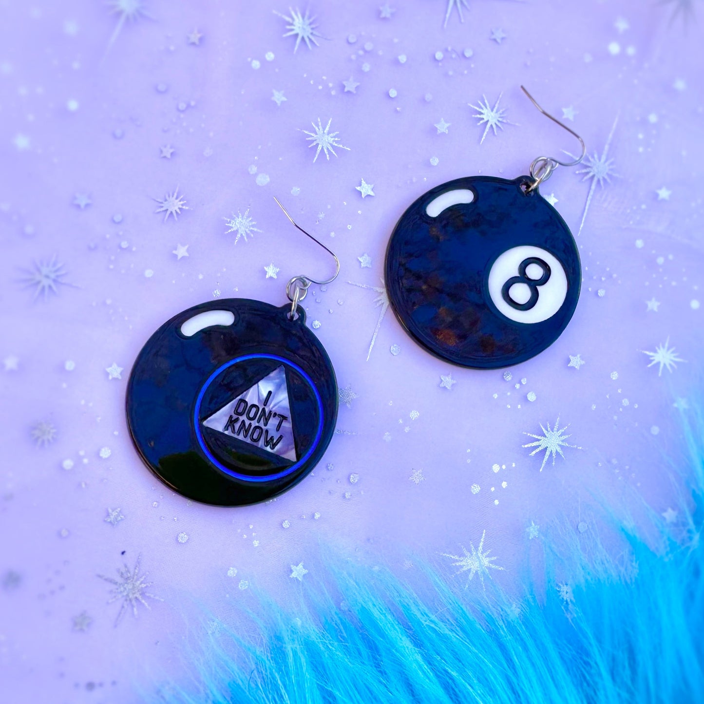 Magic 8 Ball Earrings