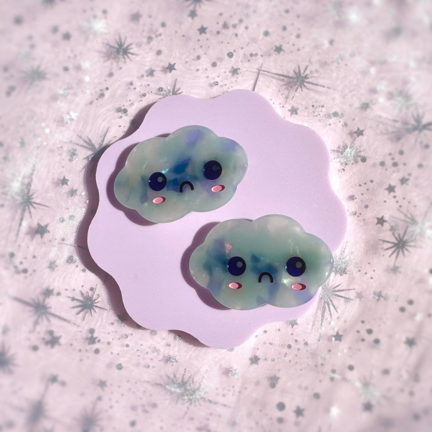 Crying Cloud Hair Clips