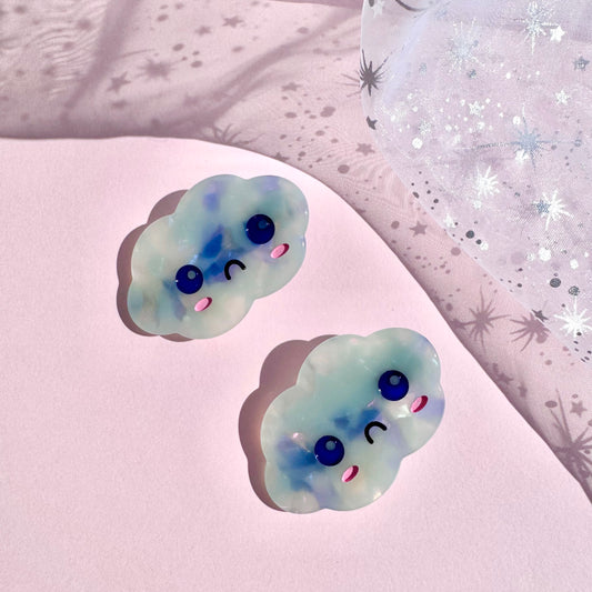 Crying Cloud Hair Clips