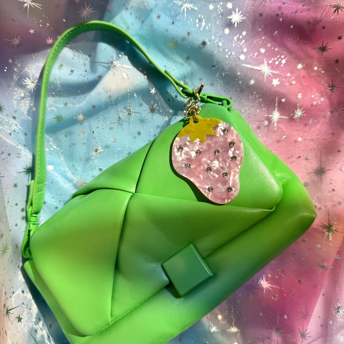 Strawberry Sparkle Bag Charm