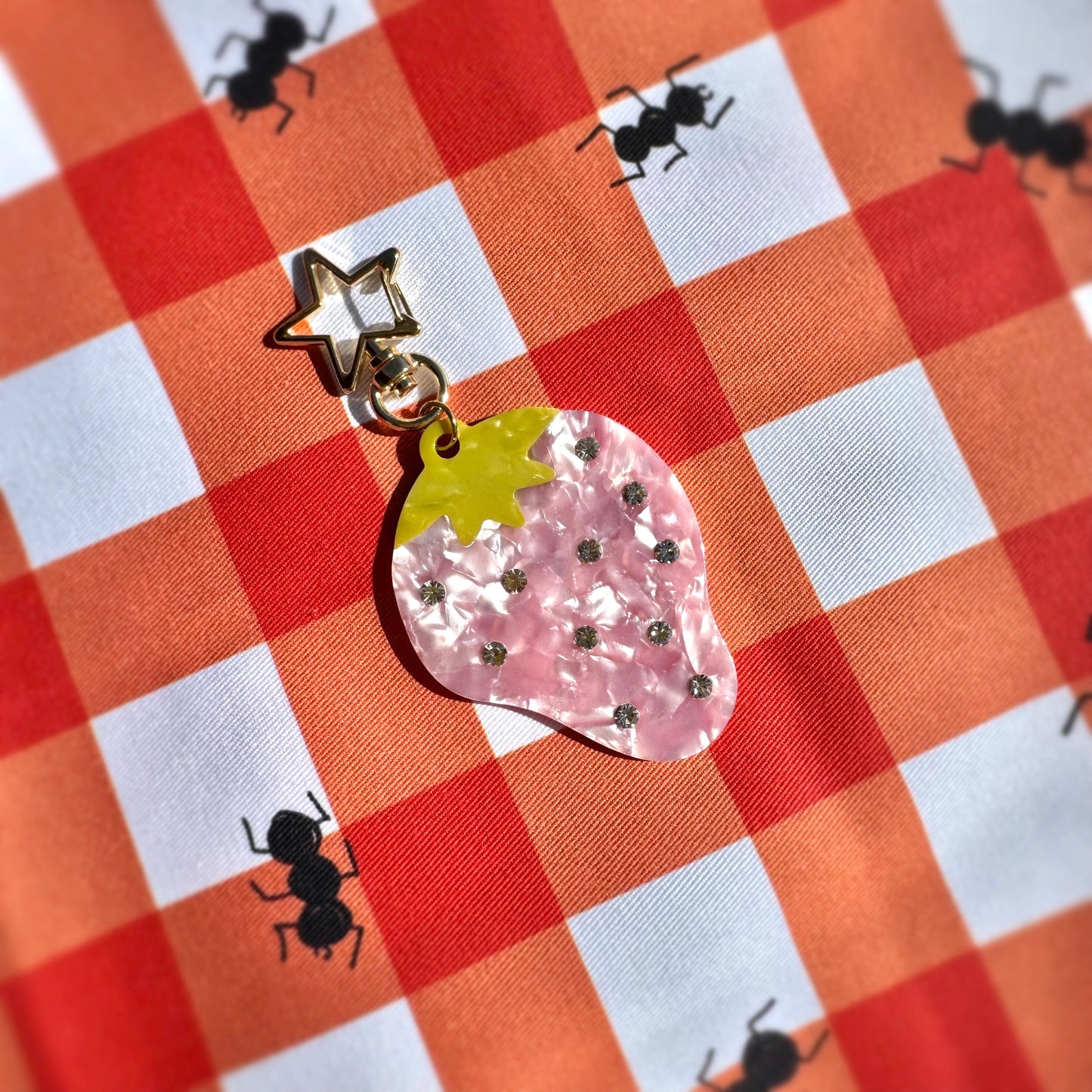 Strawberry Sparkle Bag Charm