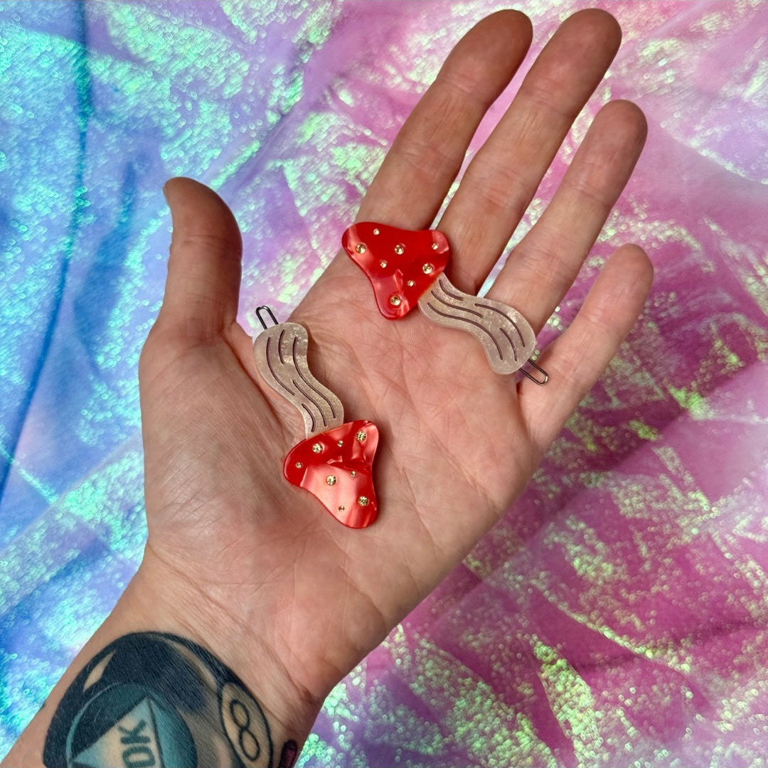 Magical Mushroom Hair Clip Set
