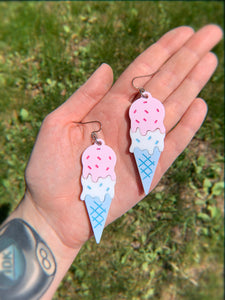 ice cream cone earrings