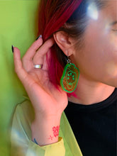 Load image into Gallery viewer, sparkly pickle earrings