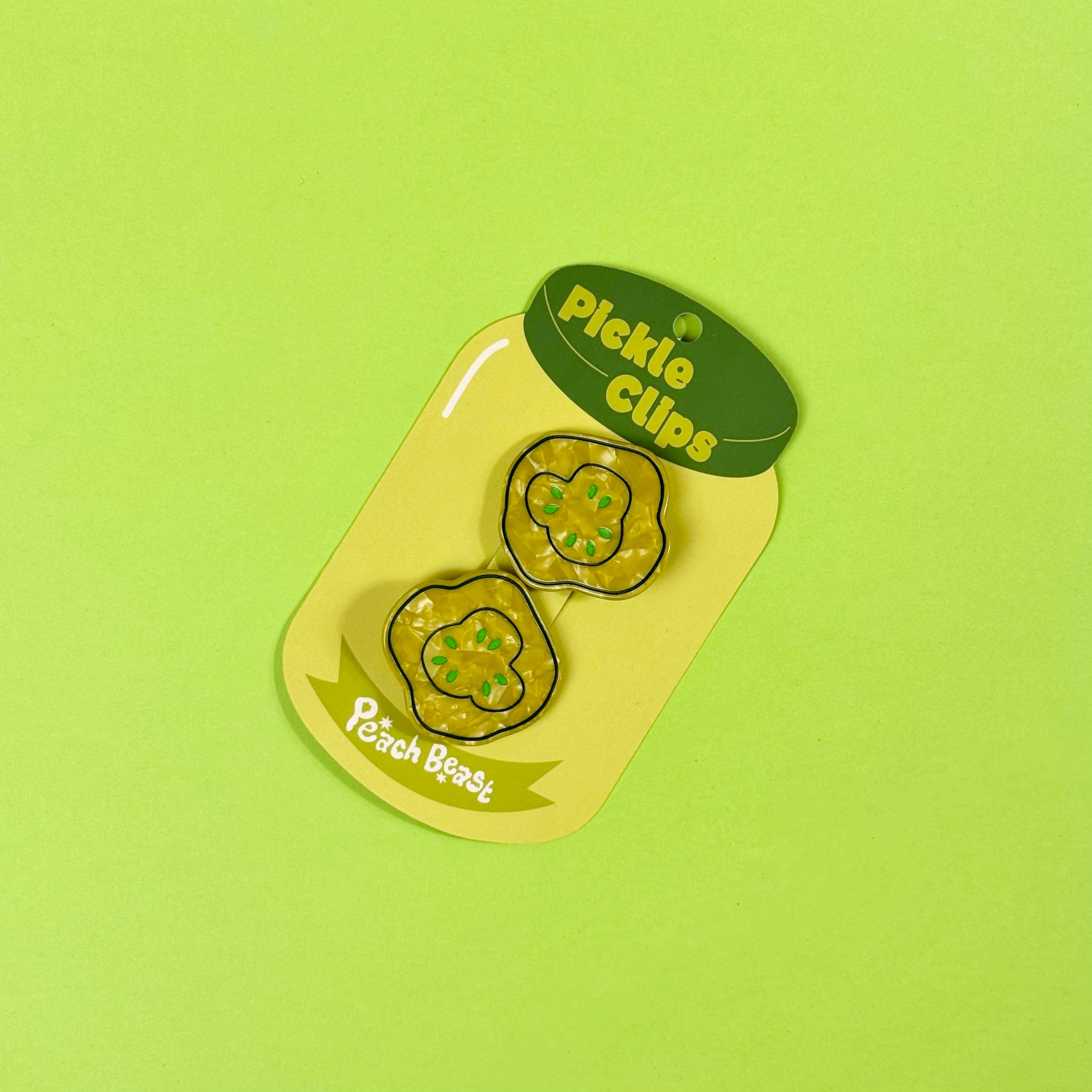 Pickle Hair Clip Set – Peach Beast