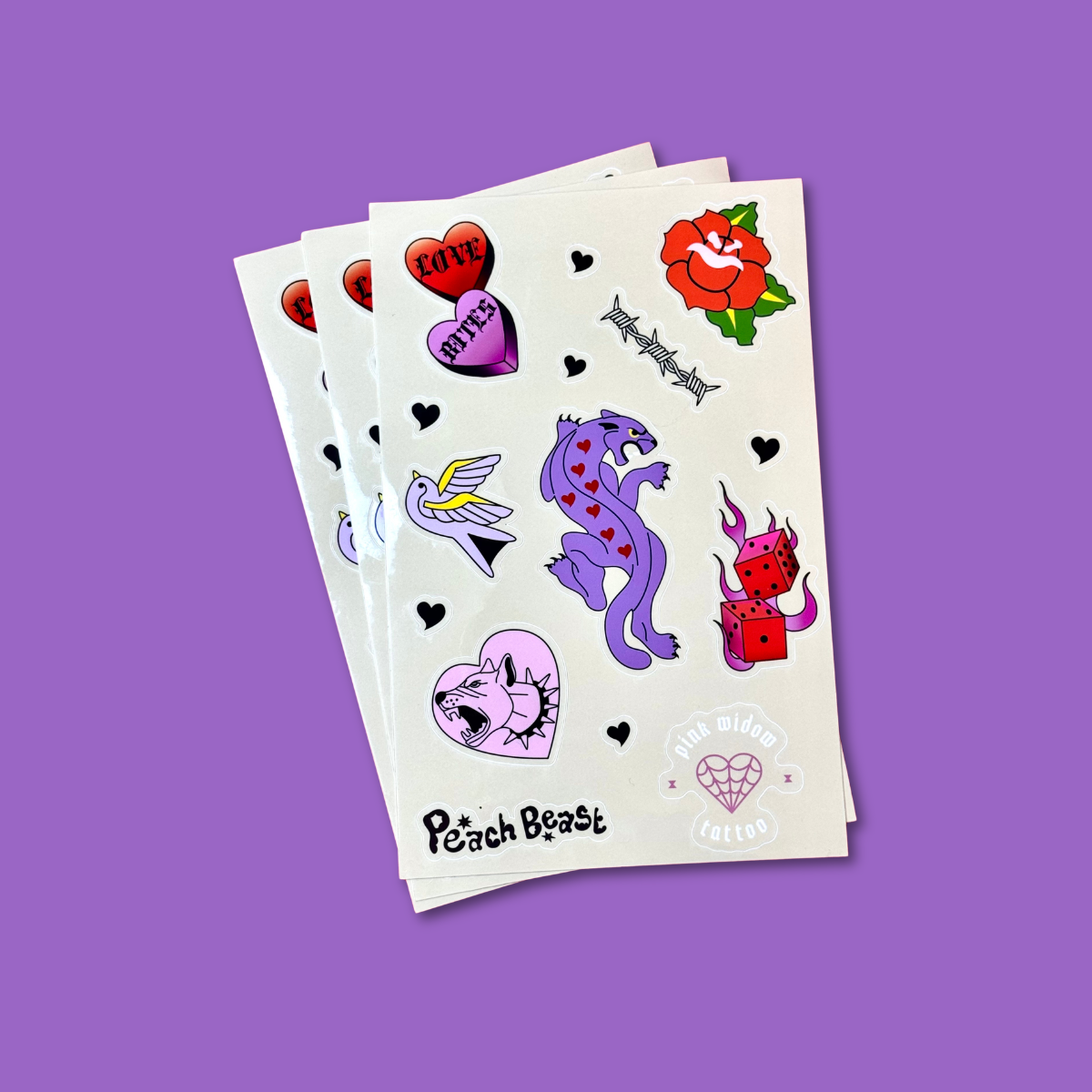 Tattoo Flash Sticker Sheet