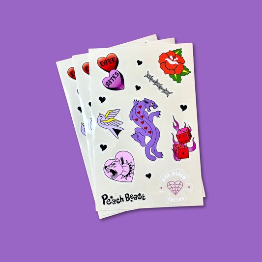 Tattoo Flash Sticker Sheet