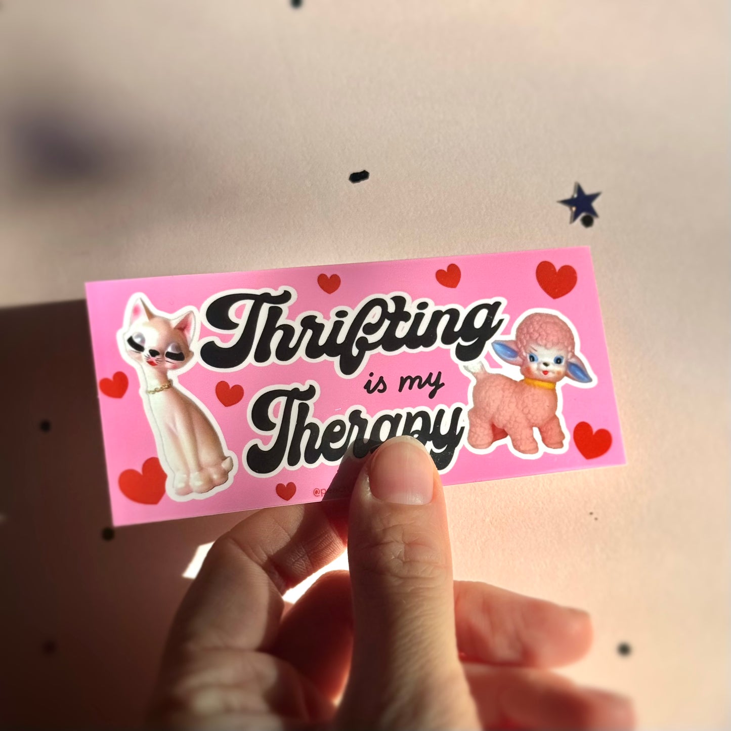Thrifting Is Therapy Sticker
