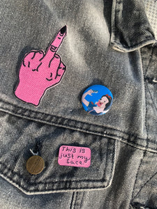 resting bitch face pin