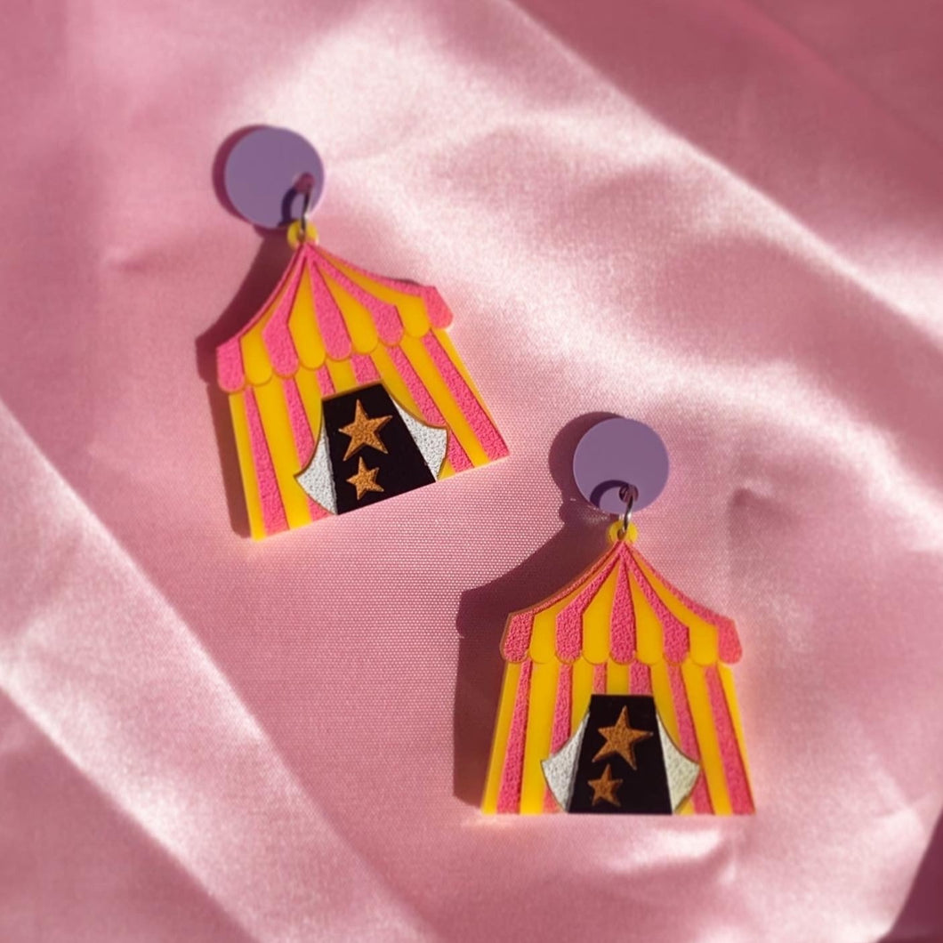 circus tent earrings