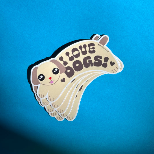 I Love Dogs Sticker
