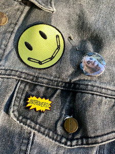 punk smiley patch