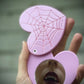 Pink Spider Web Pocket Mirror