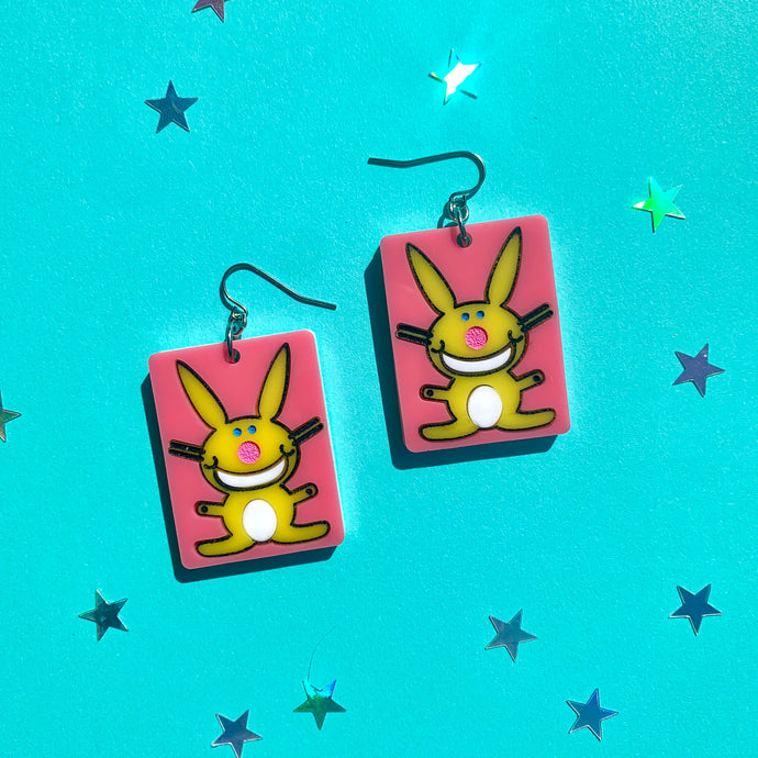 happy bunny earrings