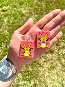 happy bunny earrings
