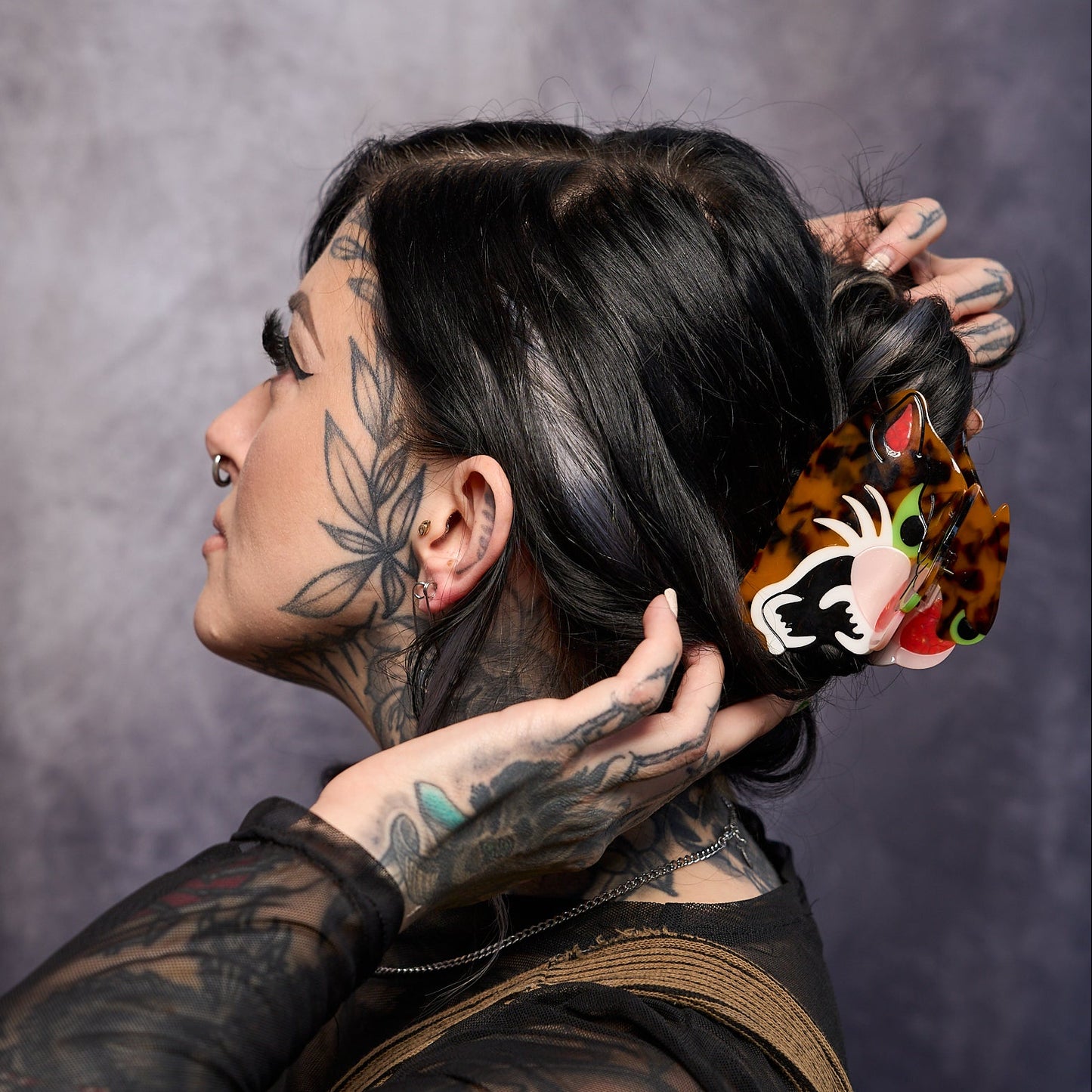 Leopard Head Hair Claw