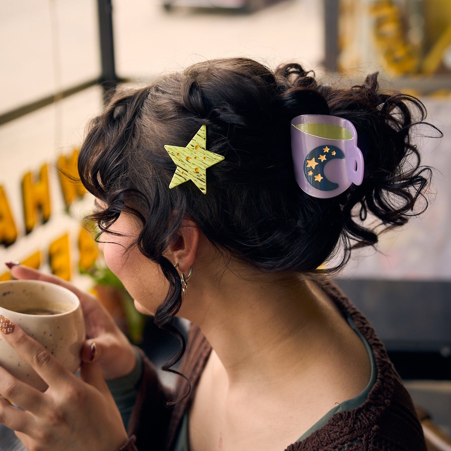 Matcha Mug Hair Claw