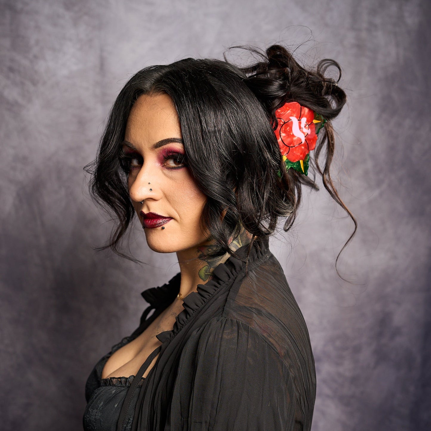 Rose Tattoo Hair Claw