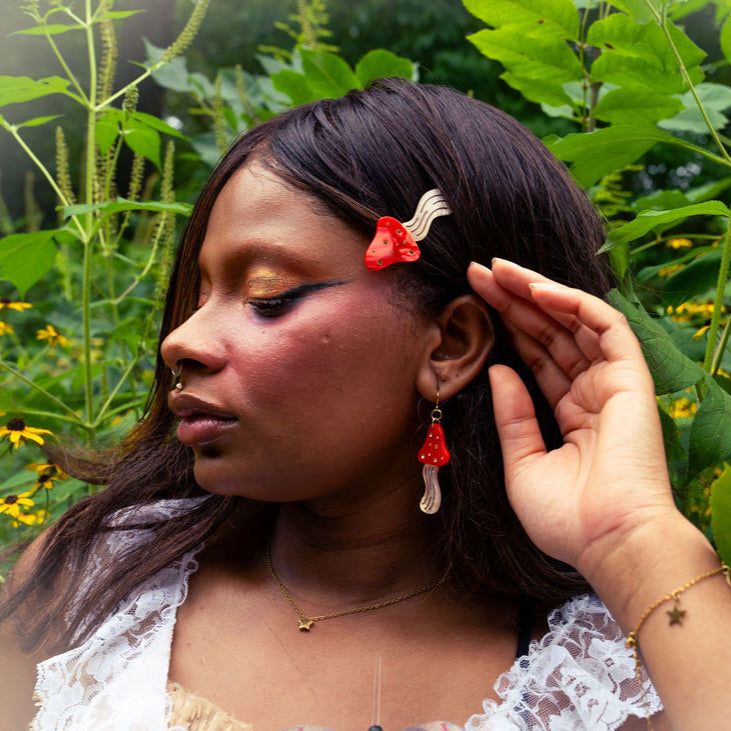 Magical Mushroom Hair Clip Set