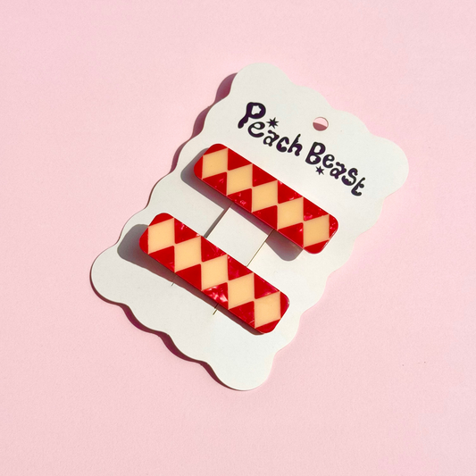 Harlequin Hair Clip Set