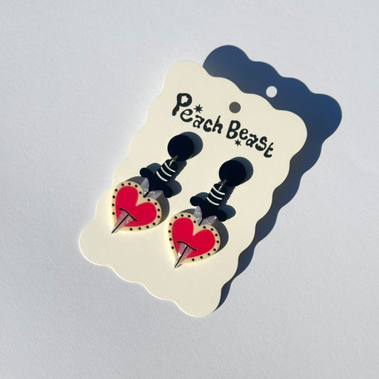S-Dagger Tattoo Earrings