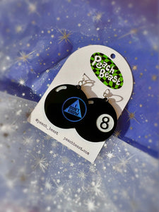 magic 8 ball earrings