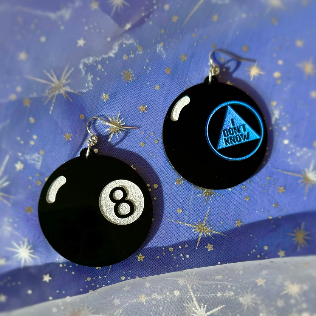 Magic 8 ball earrings Clearance