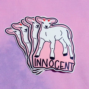innocent lamb sticker