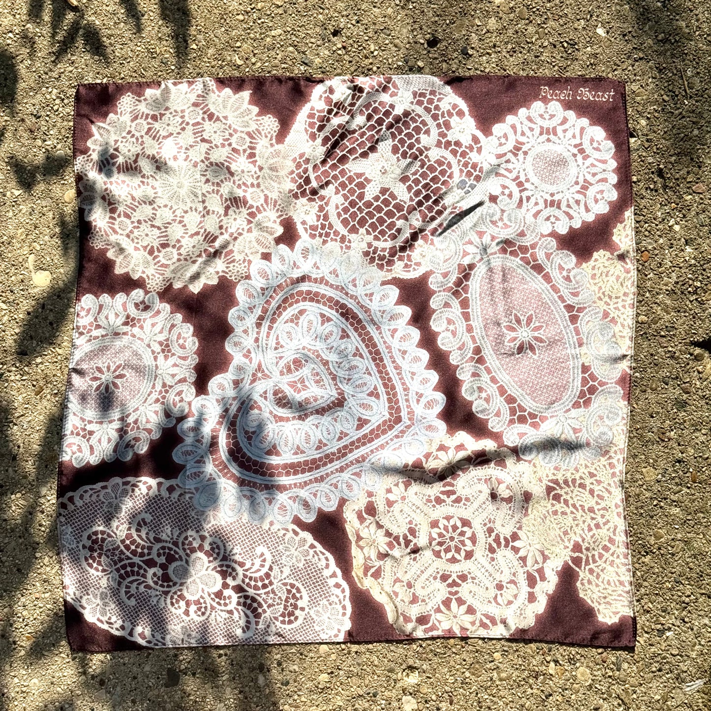 Vintage Doily Silk Scarf