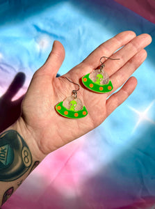 UFO glitter earrings