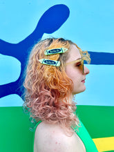 Load image into Gallery viewer, bitch hair clips green