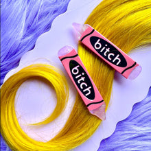 Load image into Gallery viewer, bitch hair clips pink