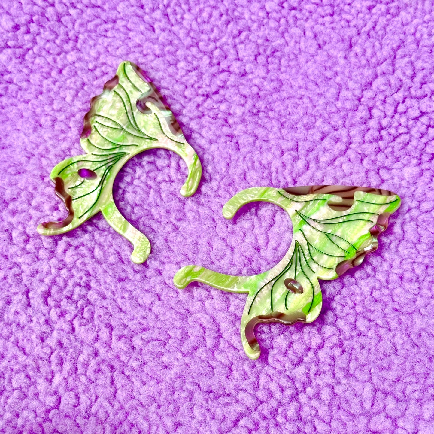 Luna Moth Ear Cuffs