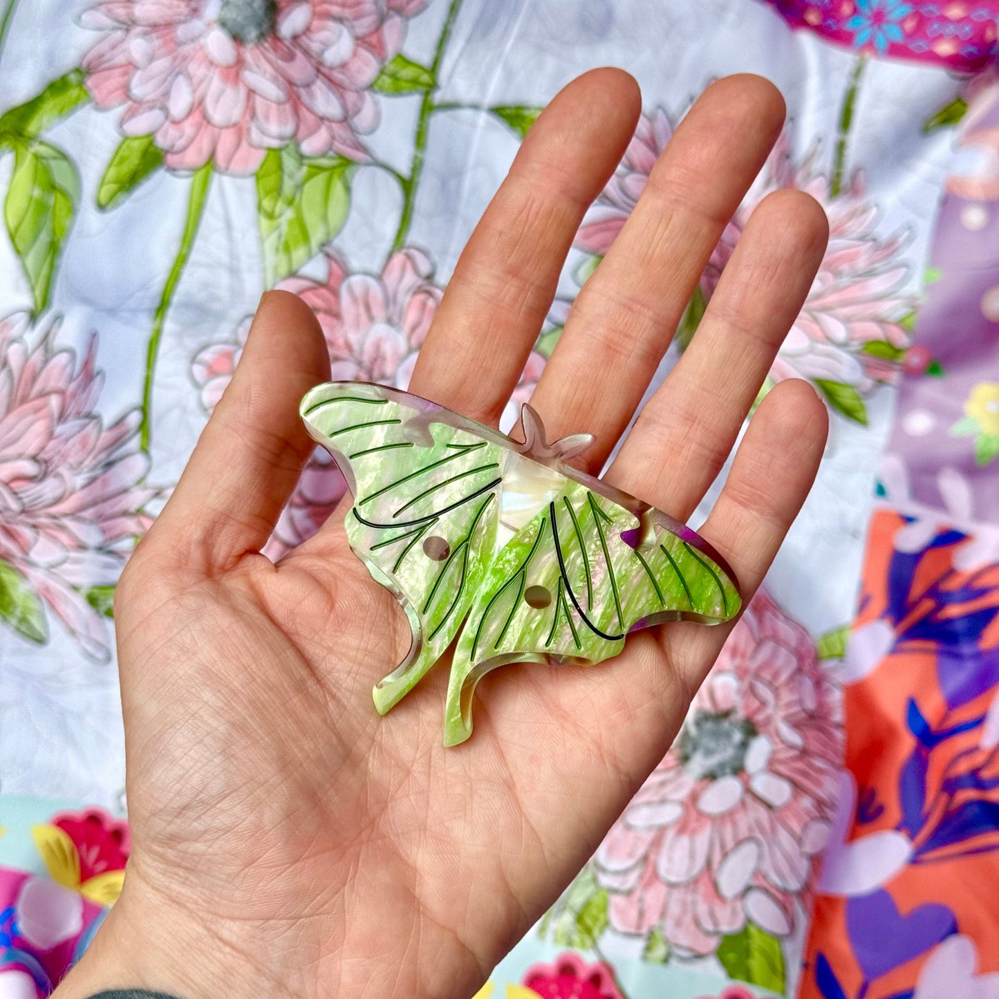 Luna Moth Hair Clip